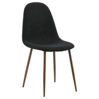 STUHL-SET POLAR - Dunkelbraun/Schwarz, Design, Textil/Metall (44/87/53cm) - Livetastic