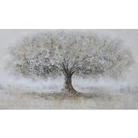 OBRAZ OLEJNY EOPH1381B - biały/szary, Design, drewno/tkanina (120/70cm) - Monee