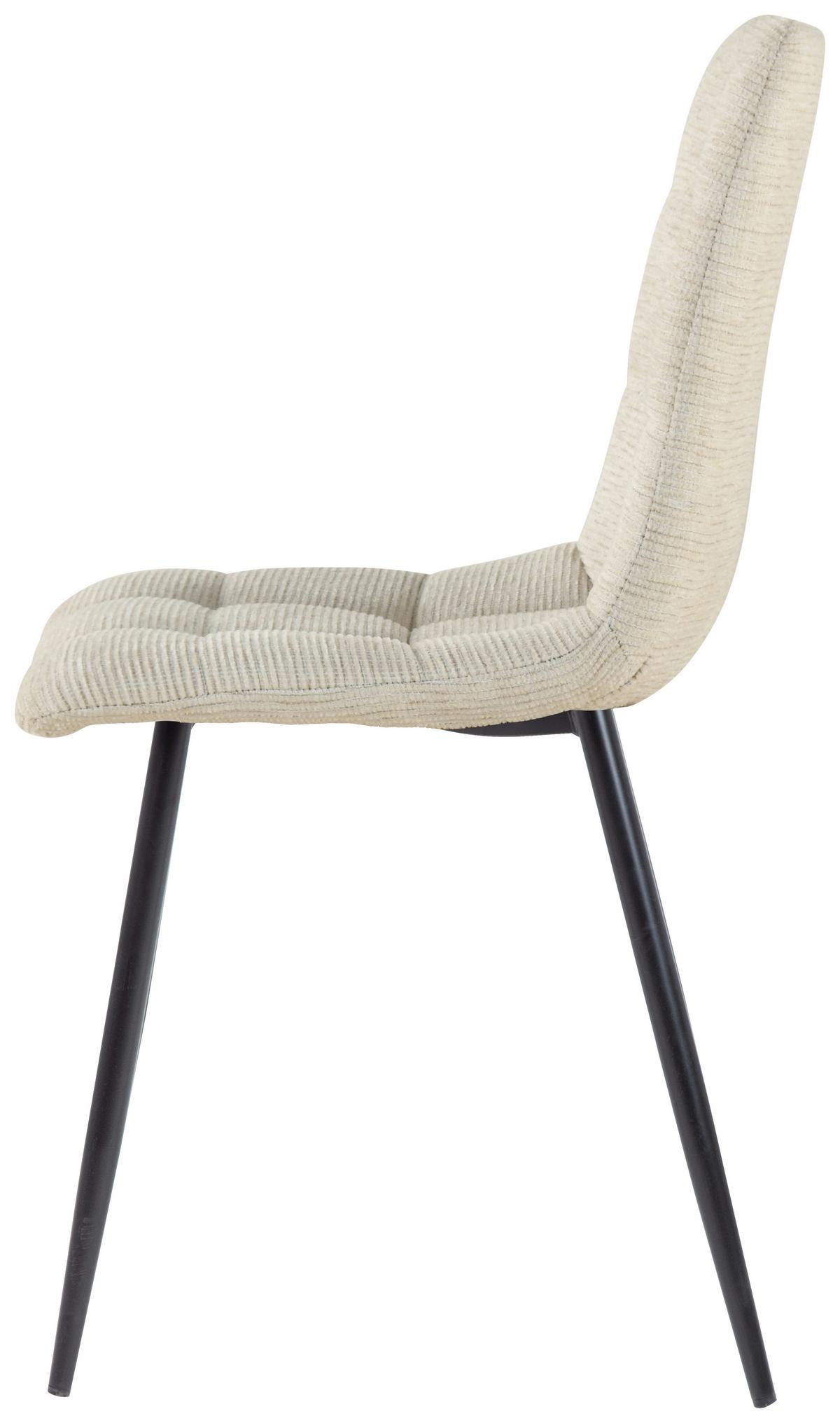 Stol Lech, Bež - črna/bež, Konvencionalno, kovina/tekstil (45/88/55cm)