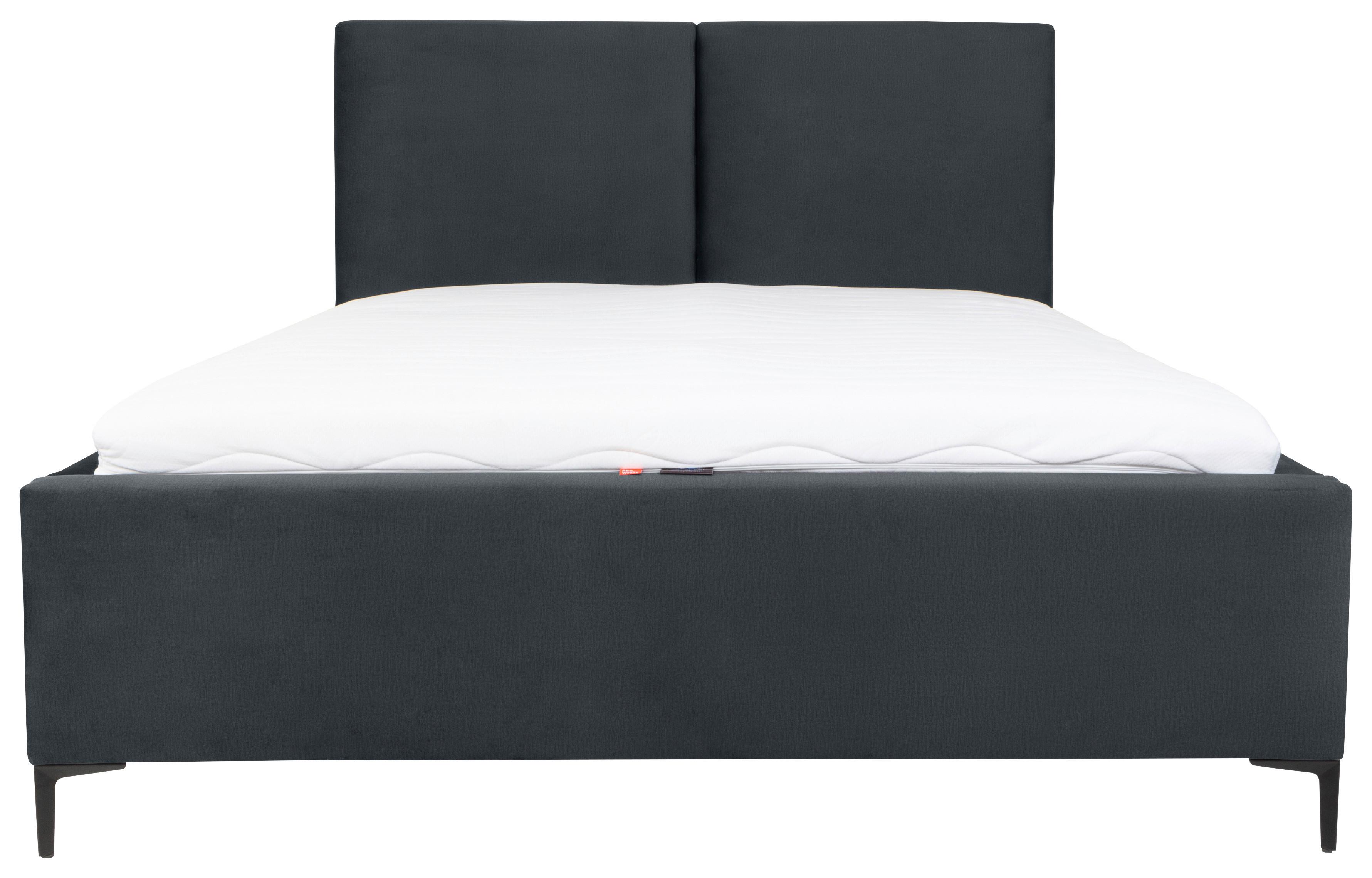 Polsterbett Palini ca. 160x200 cm Dunkelgrau - Dunkelgrau/Schwarz, MODERN, Holz/Textil (160/200cm) - MID.YOU