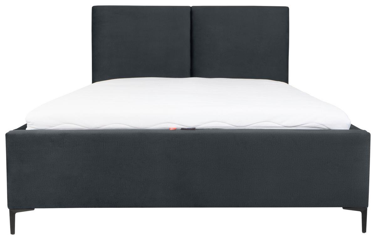 Tapecirani Krevet Palini - jezgra bukve/tamno siva, Moderno, drvo/tekstil (160/200cm) - Modern Living