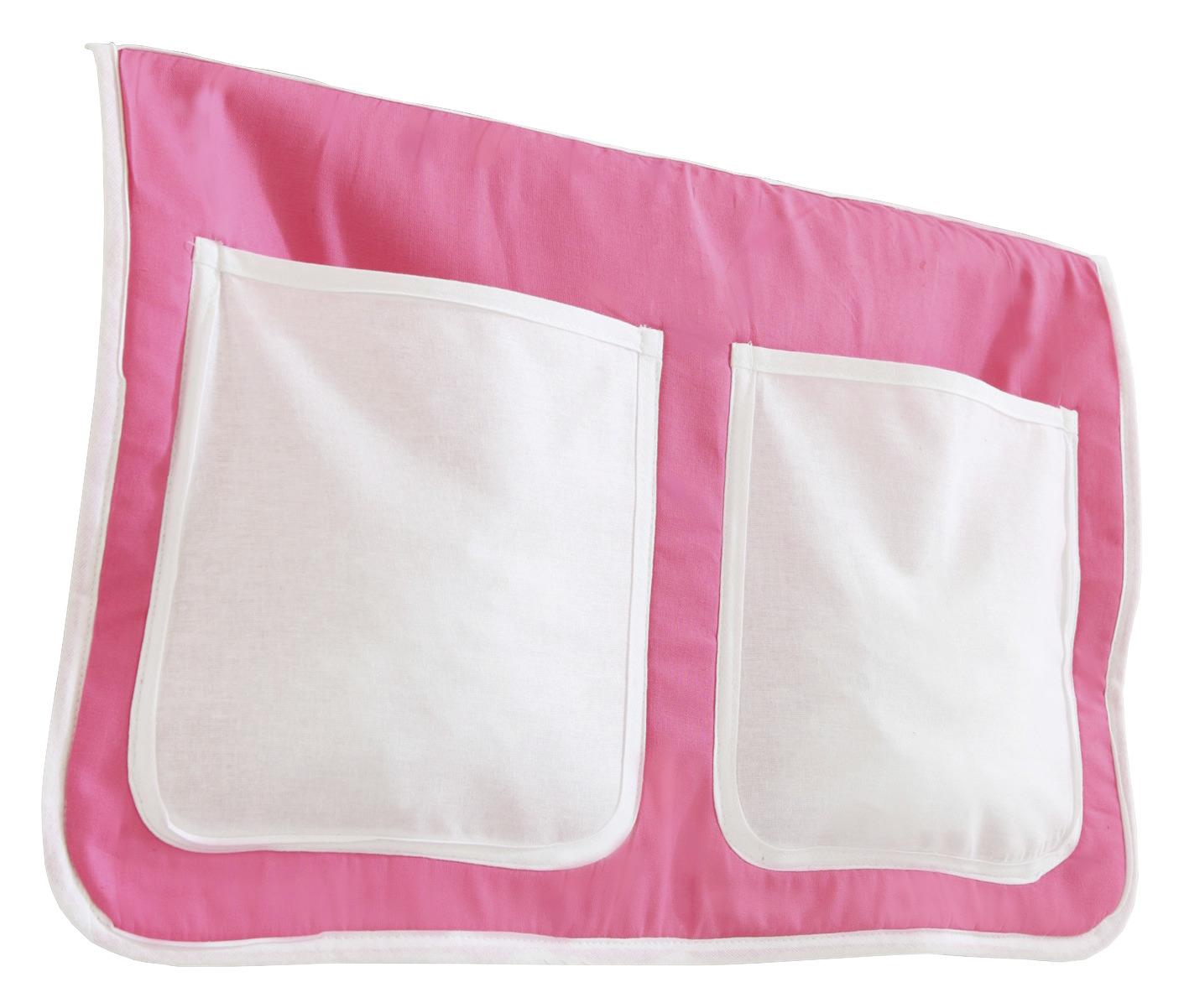 Betttasche "Stofftasche", rosa/weiß - Rosa/Weiß, KONVENTIONELL, Textil (56/32/2cm) - MID.YOU