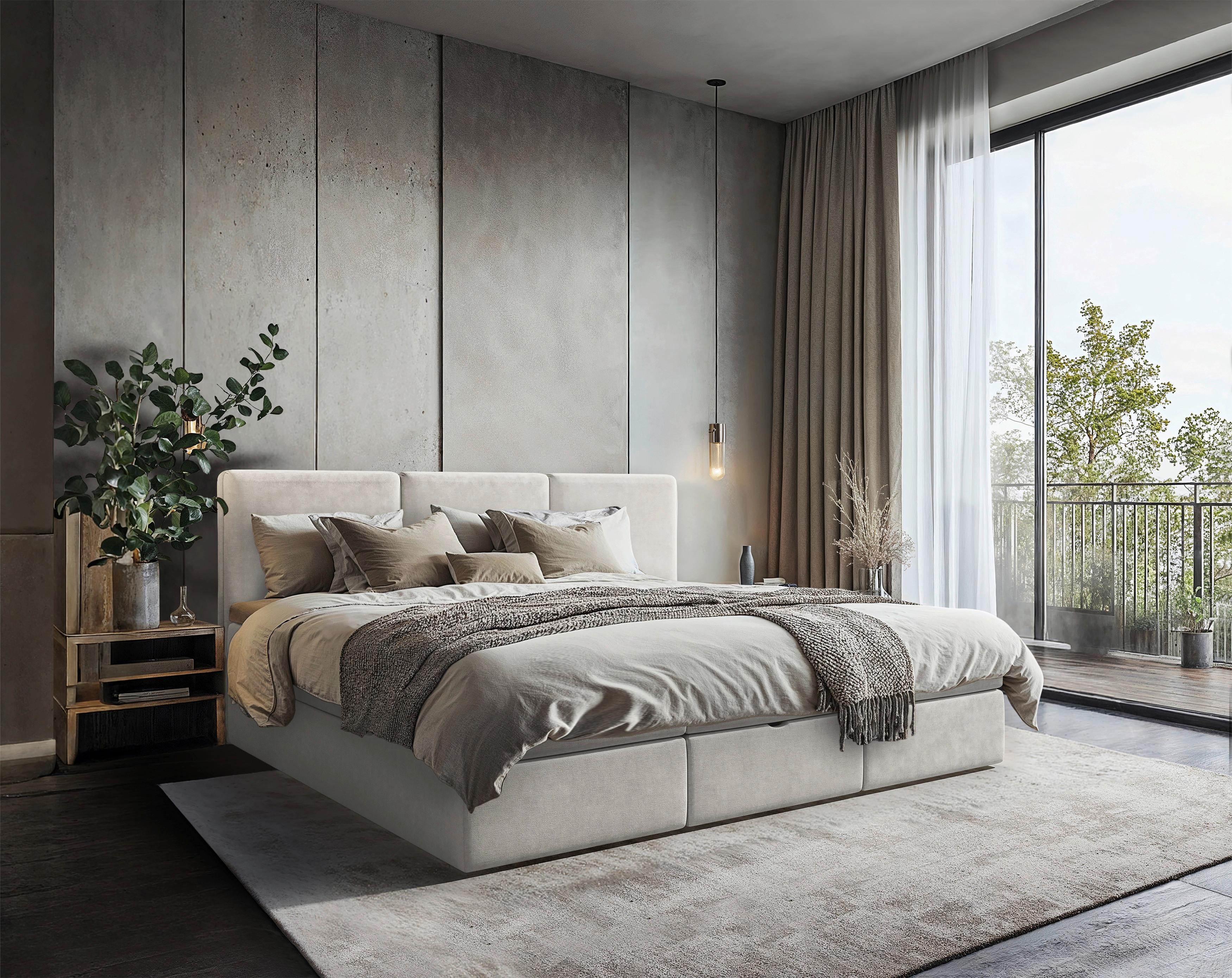 Familienbett Domino Combo Grau ca.270x200cm - Schwarz/Grau, MODERN, Holz/Holzwerkstoff (270/200cm) - MID.YOU