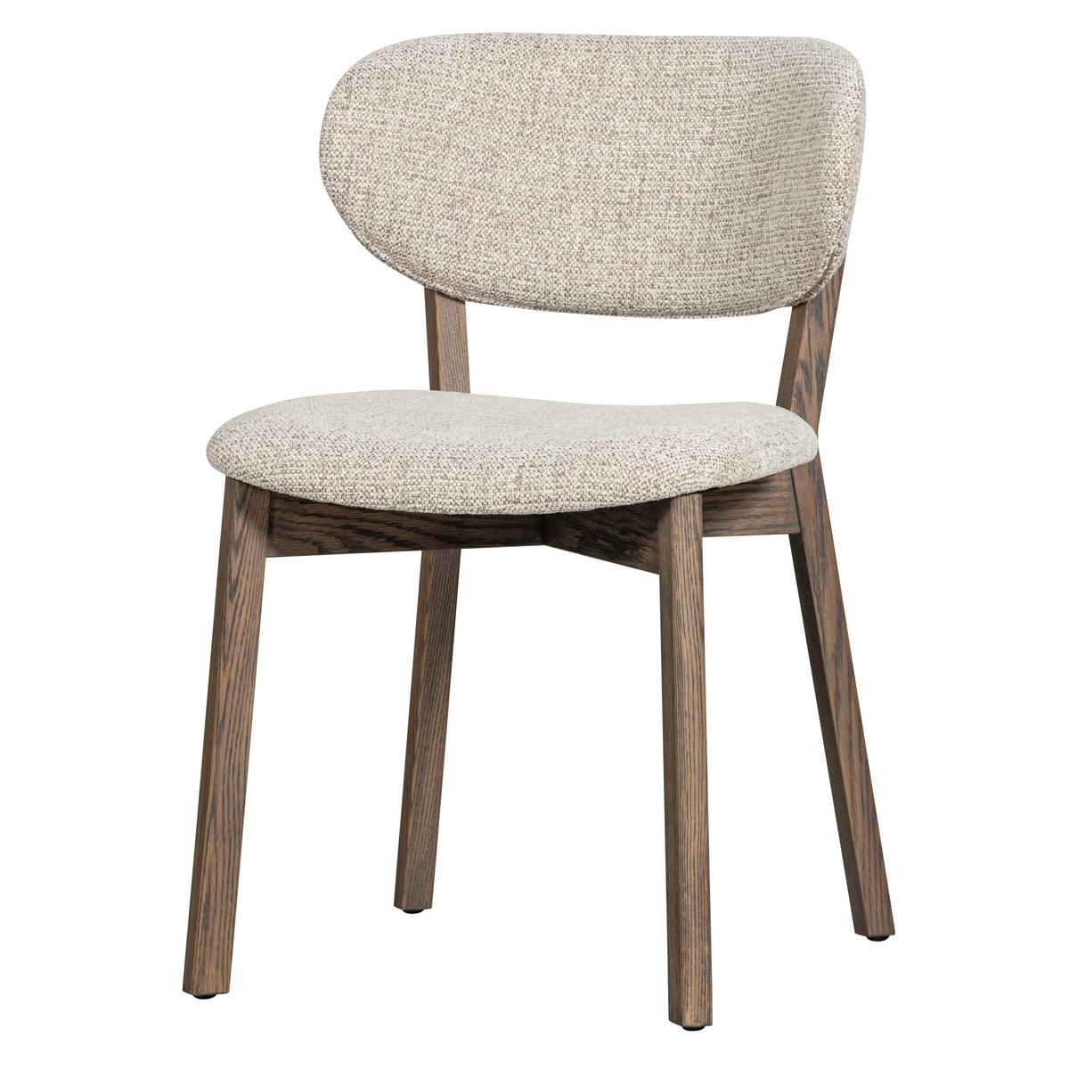Stuhl-Set Udar 2er-Set Natur/Dunkelbraun - Dunkelbraun/Naturfarben, MODERN, Holz/Textil (51/82/60cm) - Livetastic