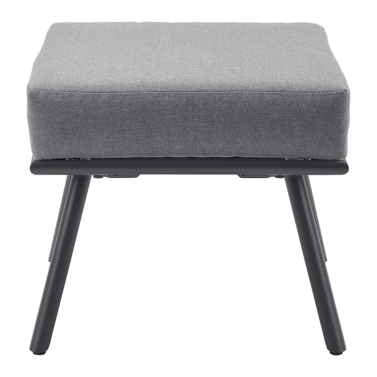 KOMPLET STOŁOWY NA TARAS CAMILLA - szary, Modern, metal/tkanina (252/65/68cm) - Bessagi Garden