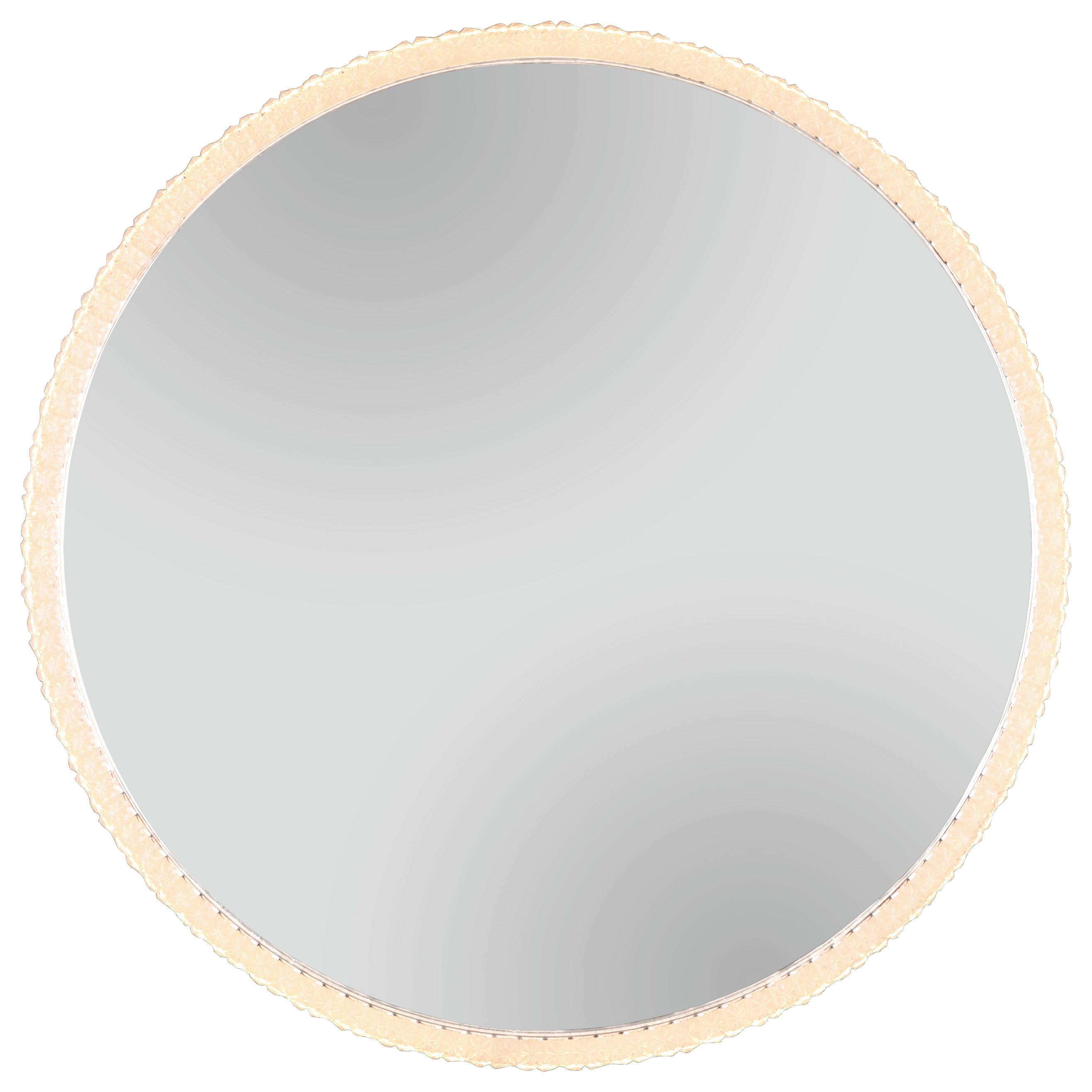 Leuchtspiegel in Transparent - Transparent, MODERN, Glas/Kunststoff (80cm) - Premium Living