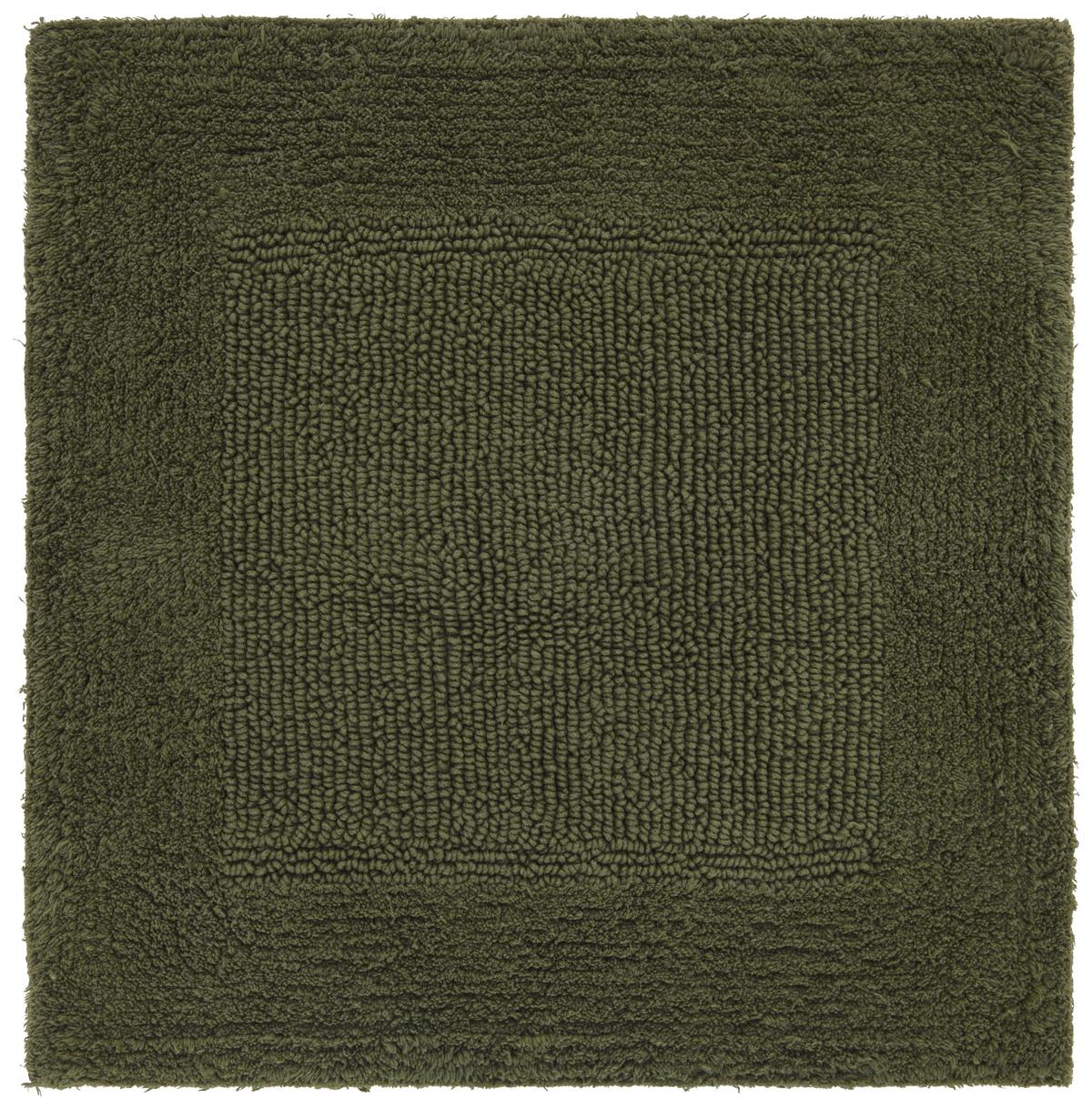 Badematte Karen in Dunkelgrün 50x50cm - Dunkelgrün, Konventionell, Textil (50/50cm) - Premium Living