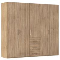 Omara S Klasičnimi Vrati Evelyn, Barva Hrasta - hrast sonoma, Design, umetna masa/leseni material (251/223/60cm) - Novel
