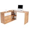 Pisalna Miza Prag 138, Barva Hrasta - barve hrasta/barve aluminija, Moderno, umetna masa/leseni material (138/74/50cm) - Mömax