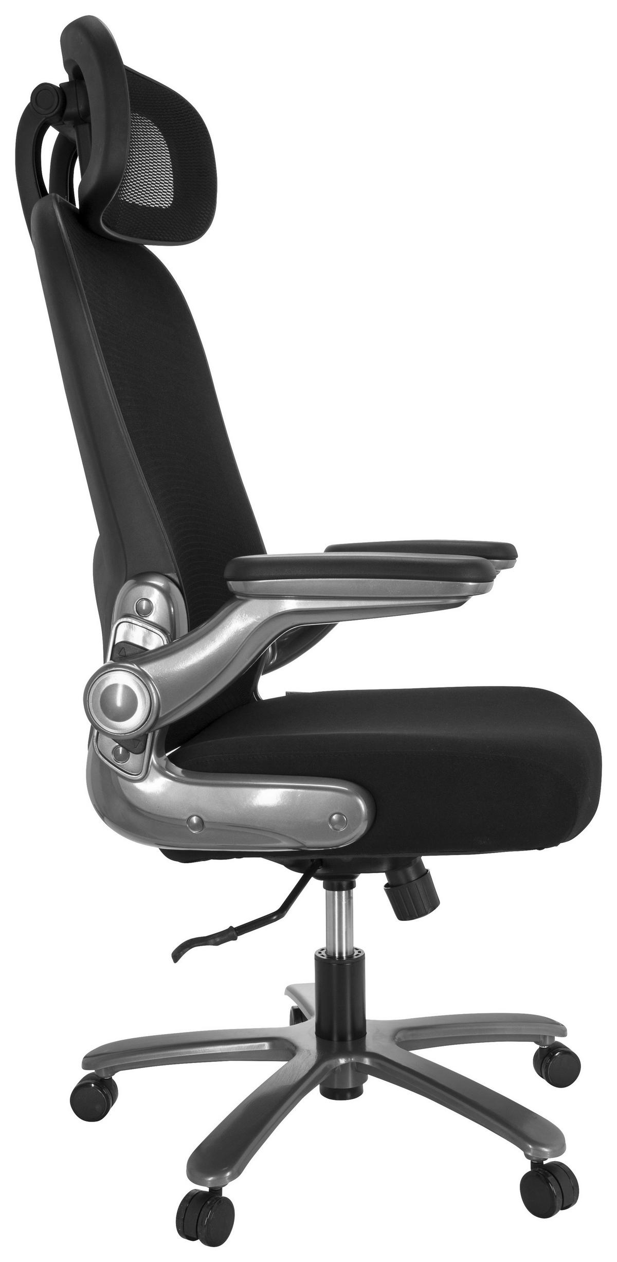 Pisarniški Stol Instructor T I Pro, Črna - srebrne barve/črna, Moderno, kovina/umetna masa (75/142/63cm) - MID.YOU