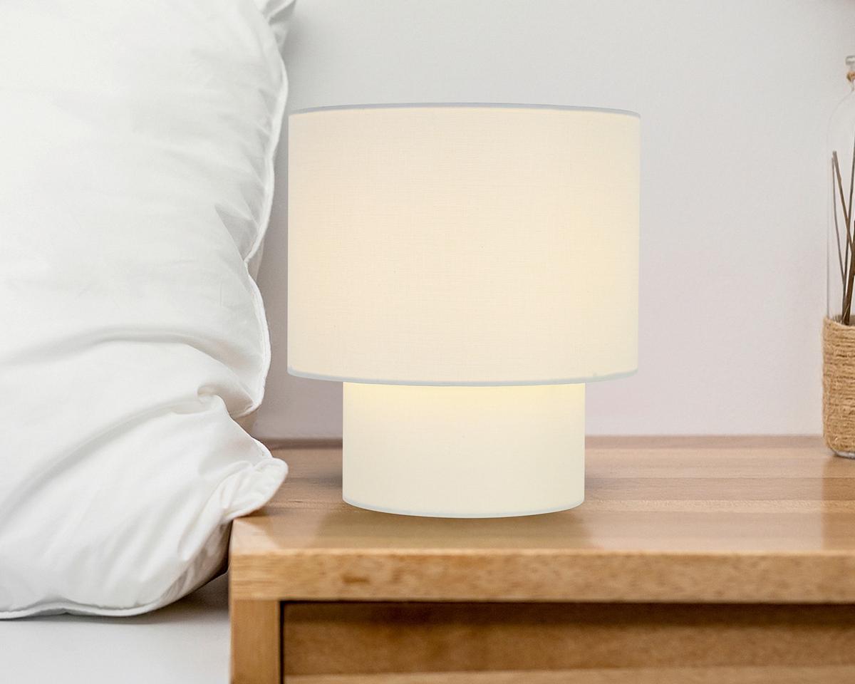 Namizna Svetilka Dhalia - krem barve/bela, Moderno, kovina/umetna masa (20/22cm) - Mömax