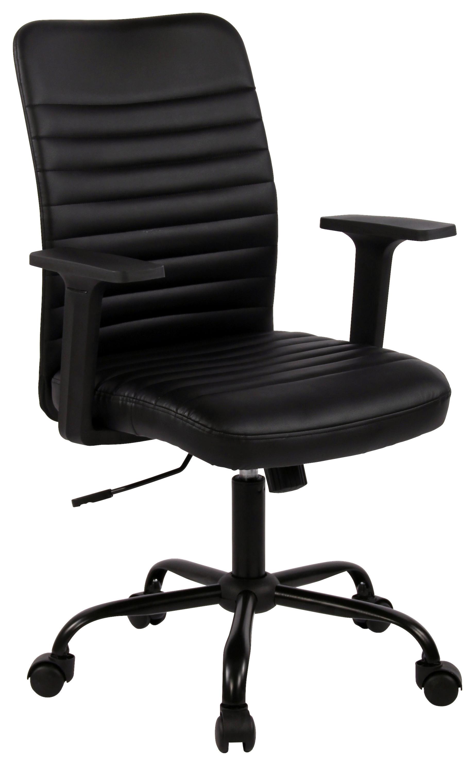 Chefsessel Noir Schwarz - Schwarz, MODERN, Kunststoff/Textil (60/91-101/58cm) - Mömax