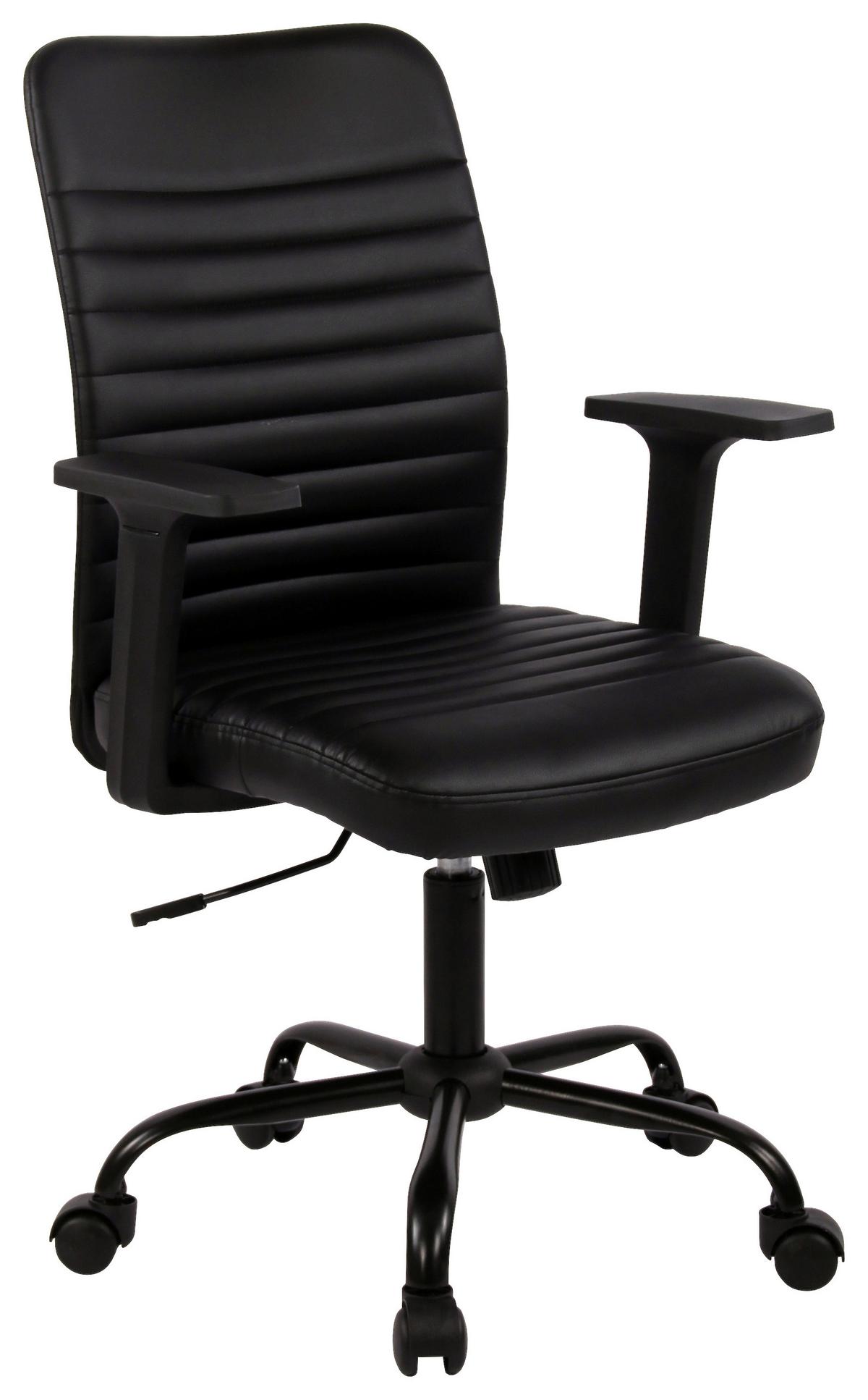Pisarniški Stol Noir - črna, Moderno, kovina/umetna masa (60/91-101/58cm) - Mömax