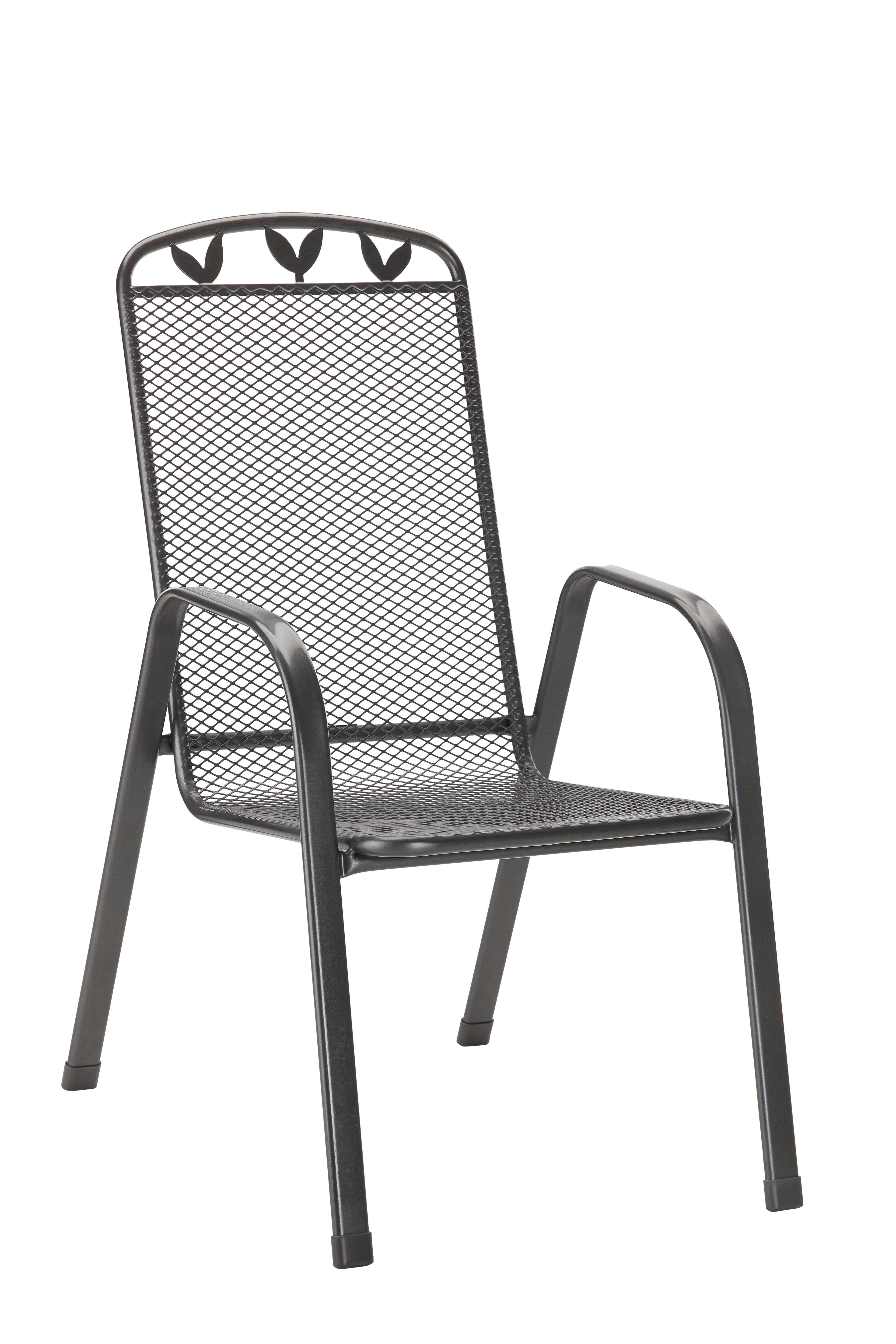 Gartensessel Bratislava in Silberfarben - Silberfarben, Kunststoff/Metall (55/97/73cm) - Modern Living