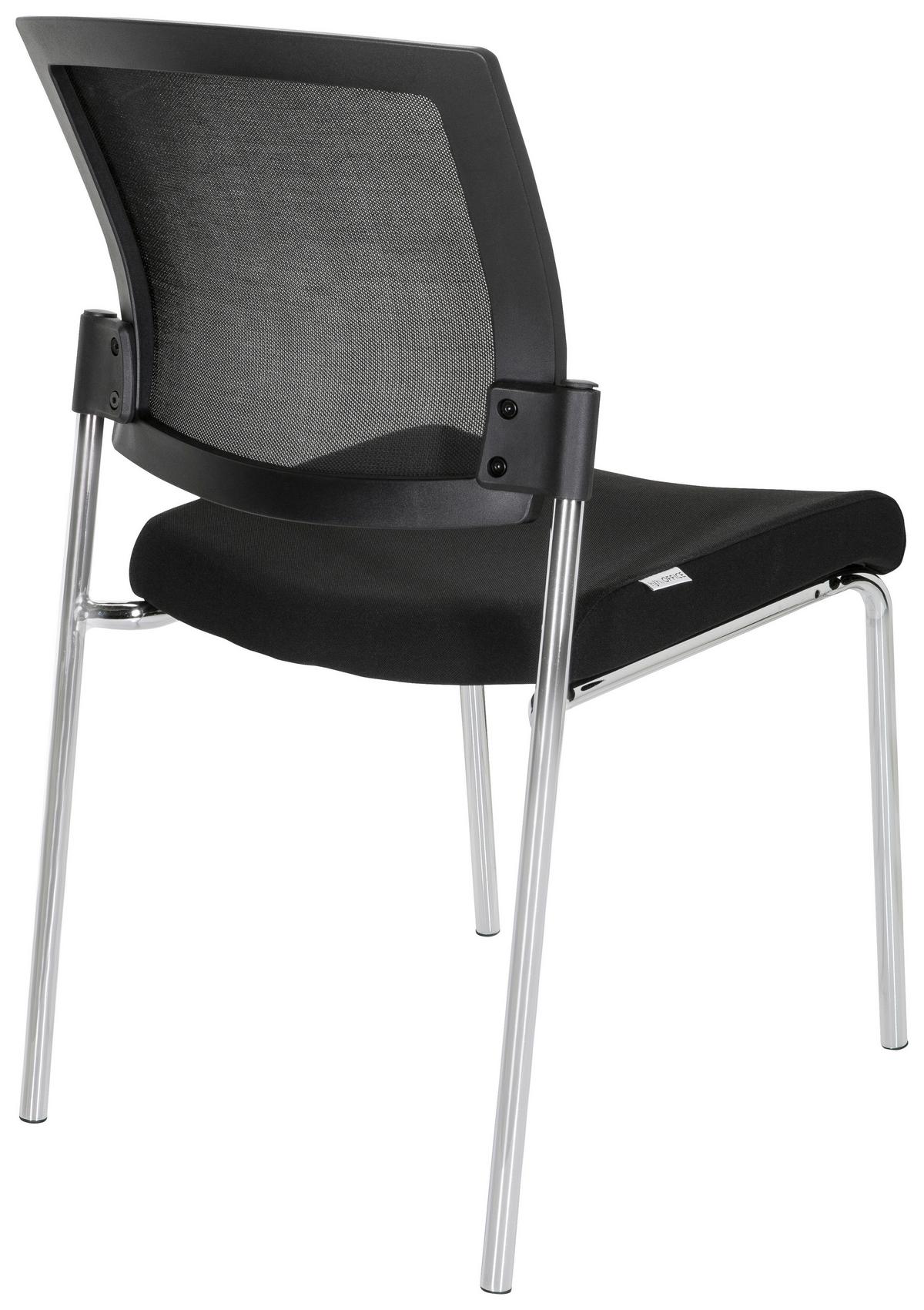 Konferenčni Stol K9 V, Črna - barve kroma/črna, Moderno, kovina/tekstil (48/90/58cm) - MID.YOU