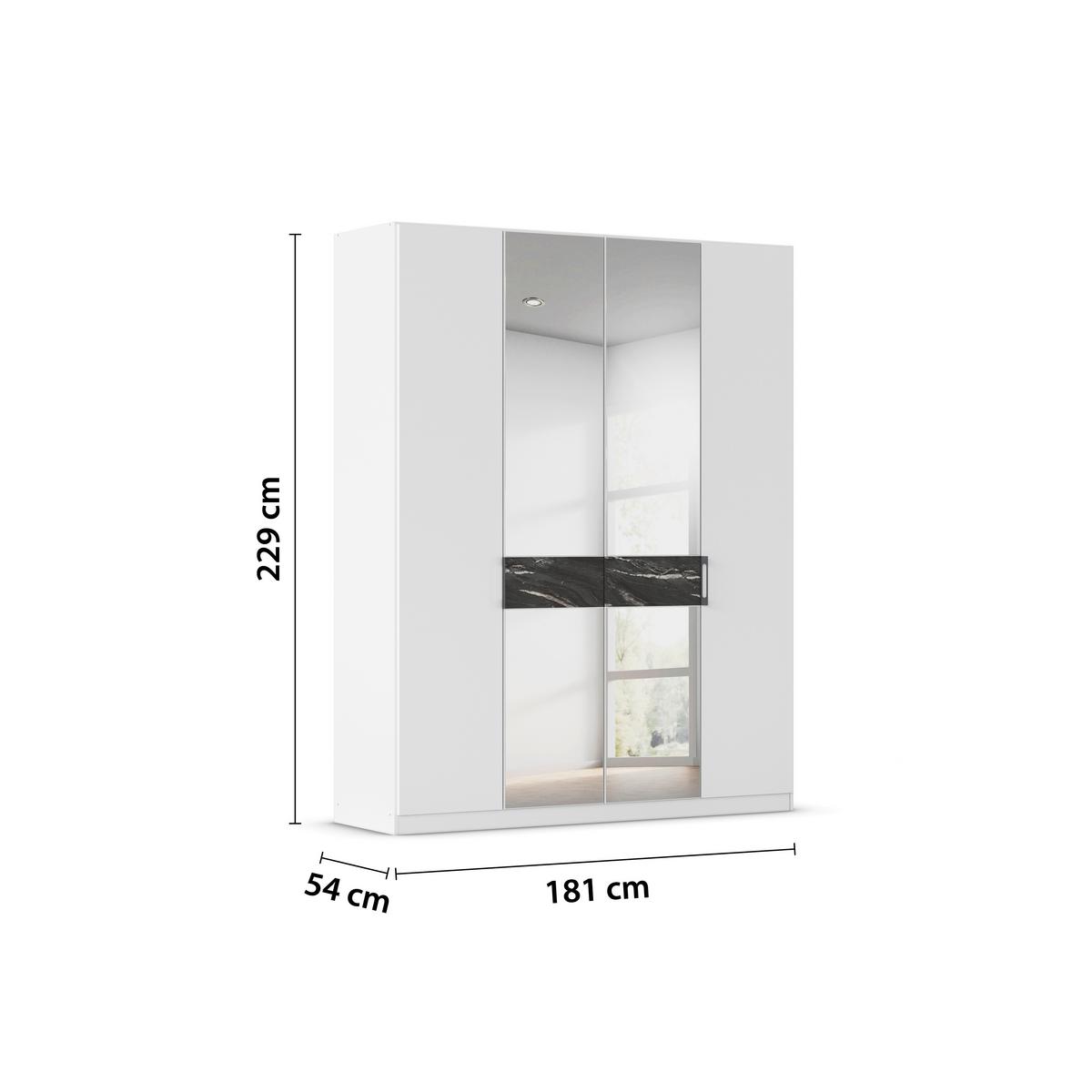 DULAP USI ROTATIVE VERSITY-D - argintiu/alb, Trend, material pe bază de lemn (181/229/54cm) - James Wood