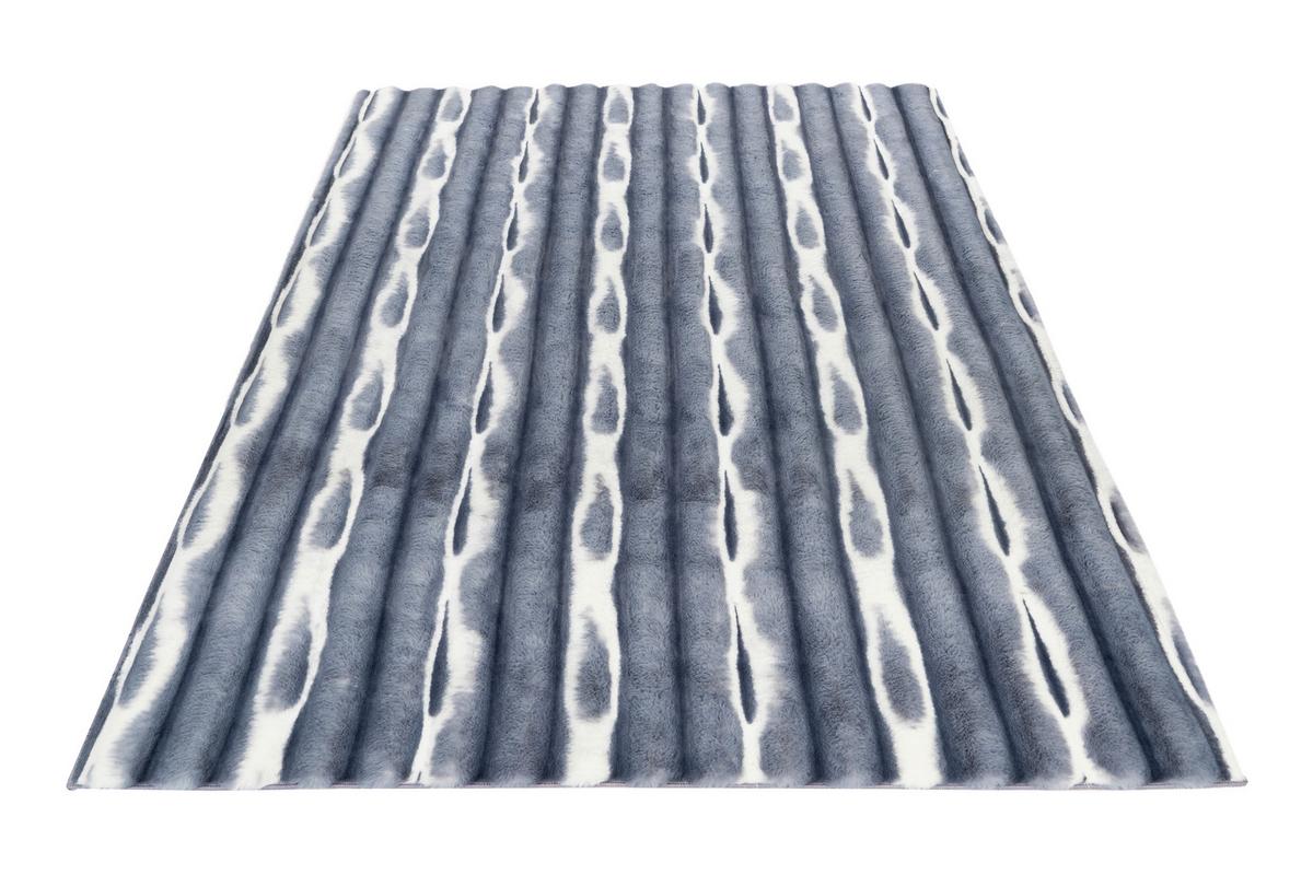 HOCHFLORTEPPICH MY WAVES 305 - Blau, Basics, Textil (60/100cm)
