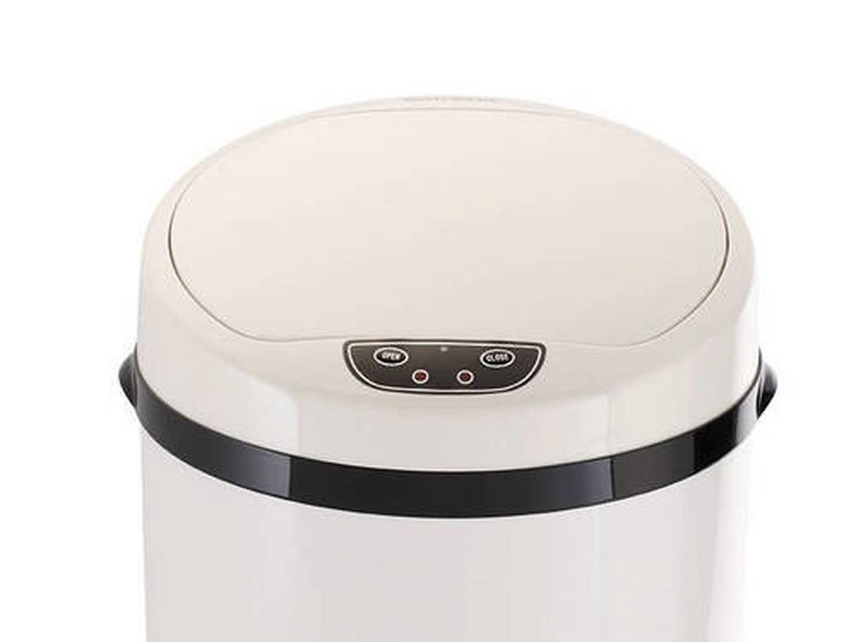 Coș gunoi Sensor cca. 42 l - alb/negru, Trend, plastic/metal (31/31/79,5cm) - Echtwerk