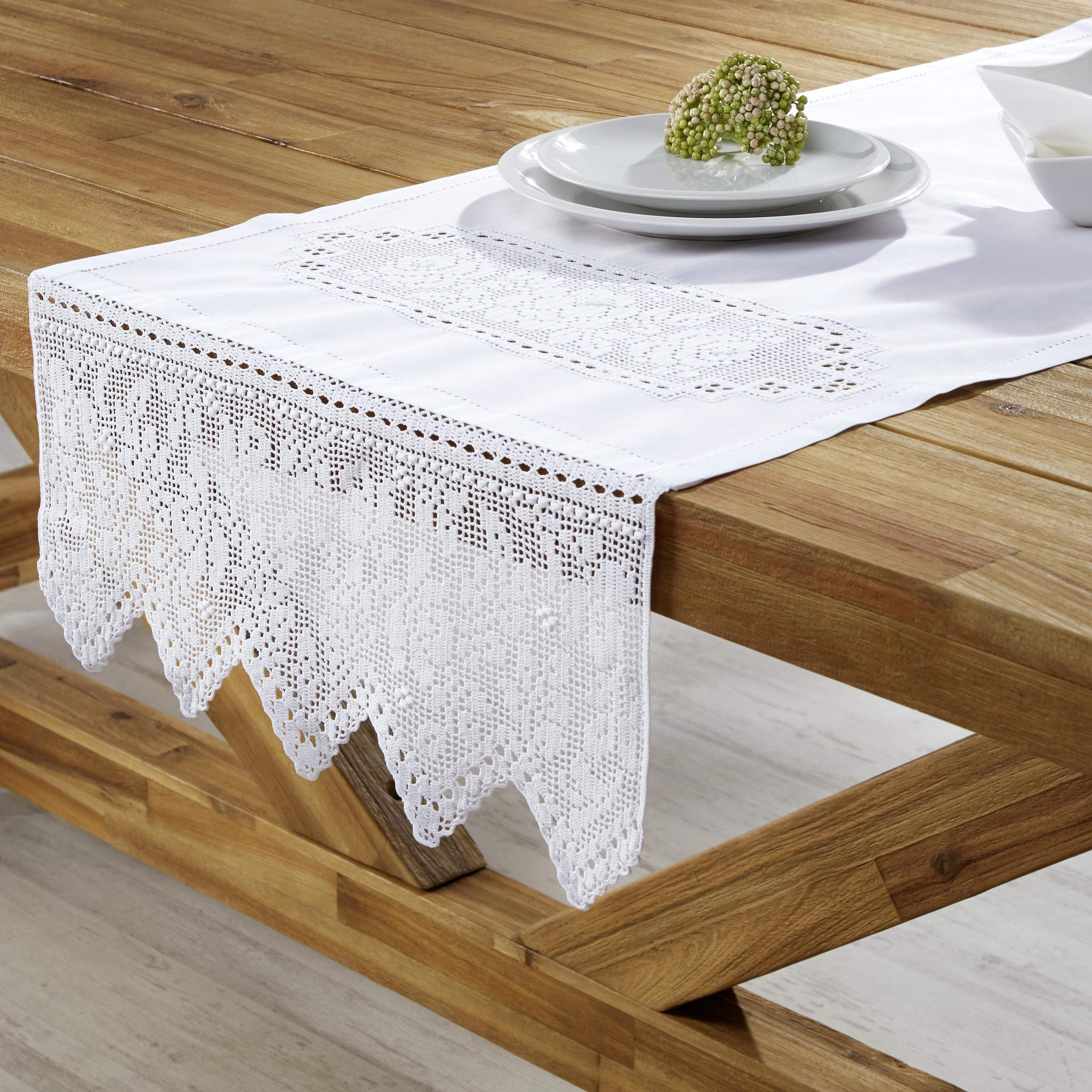 Tischläufer in Weiß ca.50/150 cm ''Jasmin'' online kaufen mömax