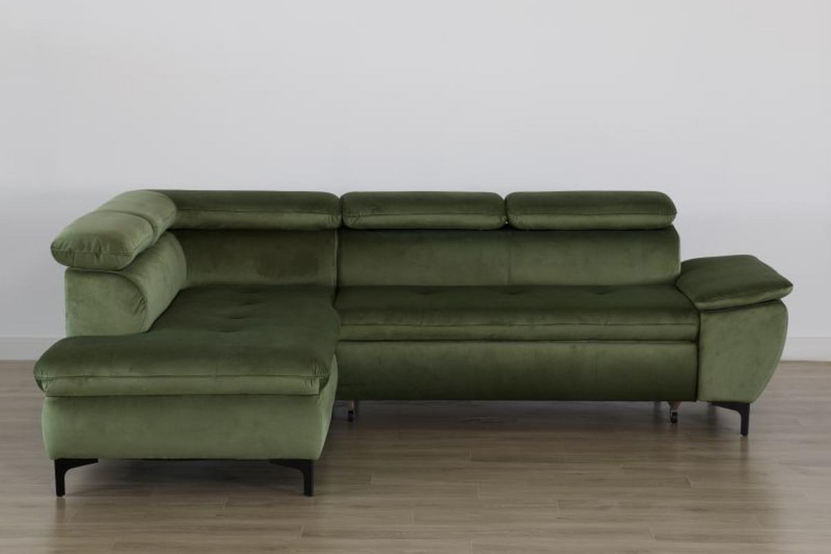 Kutna Garnitura Noemi - maslinasto zelena, Moderno (186/95/246cm) - Mömax