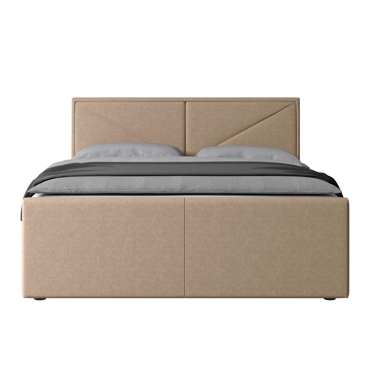Boxspringbett Lima ca. 140x200 cm Naturfarben - Naturfarben, MODERN, Holz/Kunststoff (140/200cm) - MID.YOU