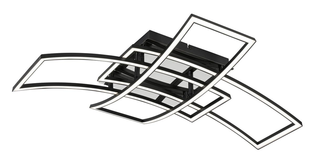 Led-deckenleuchte Enikö Schwarz/chromfarben Max. 42 W - barve kroma/črna, Moderno, kovina/umetna masa (59/81/16cm) - Mömax