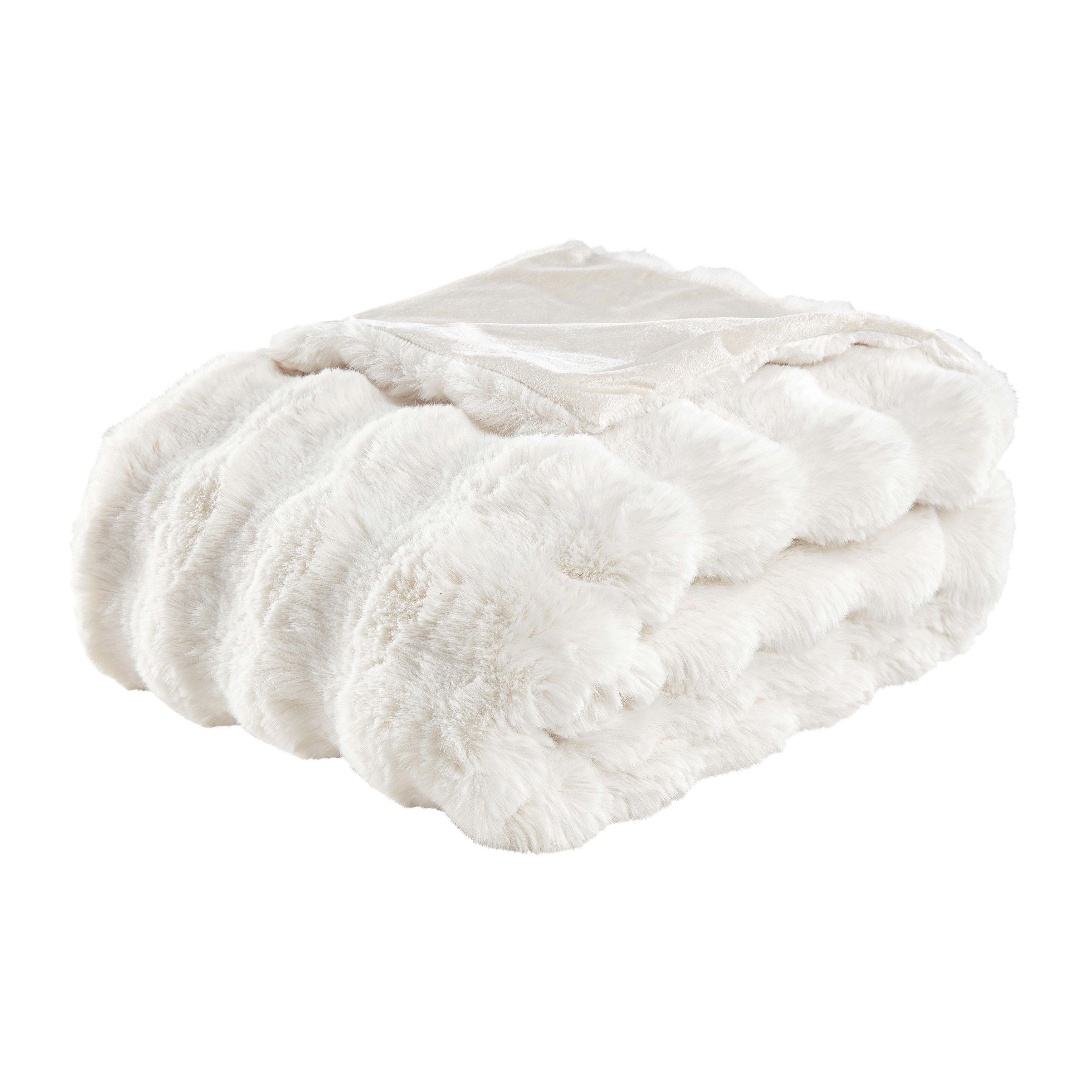 PÄLSPLÄD BELLA - naturfärgad, Modern, textil (130/180cm) - Premium Living