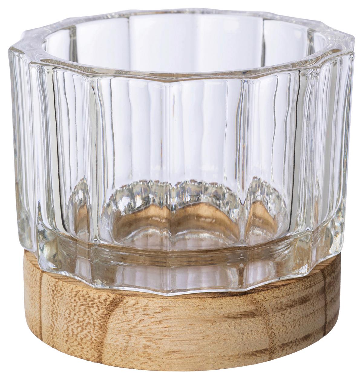 Mécsestartó Maja I - barna/szürke, Basics, Üveg (8,5/13cm) - Modern Living