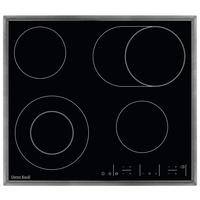 Glaskeramikkochfeld DKEV6646XB - Edelstahlfarben/Schwarz, Basics, Glas/Metall (57,6/50,6cm) - Dieter Knoll