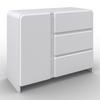 KINDERREK ELIO - Wit, Modern, Houtcomposiet (95/76/39cm) - Bessagi Kids