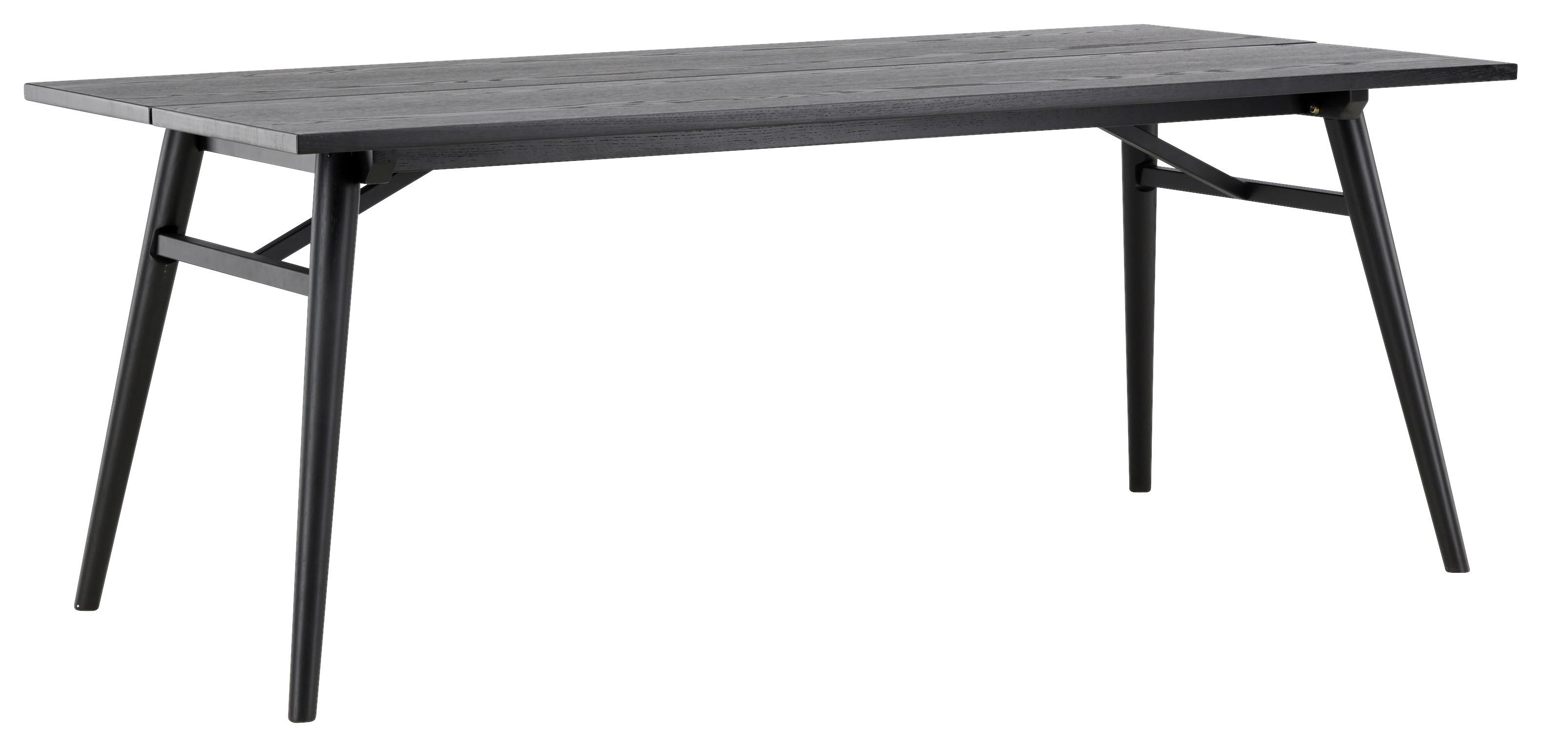 Esstisch Sleek SLEEK - Schwarz, Design, Holzwerkstoff/Metall (195/95/75cm) - Livetastic