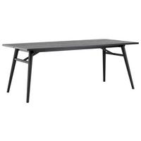 Esstisch Sleek SLEEK - Schwarz, Design, Holzwerkstoff/Metall (195/95/75cm) - Livetastic