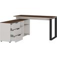 Eckschreibtisch in Nussbaumfarben/Kaschmir - Kaschmir/Nussbaumfarben, KONVENTIONELL, Holzwerkstoff/Metall (145/74/146cm) - Mömax modern living Eckschreibtisch in Nussbaumfarben/Kaschmir - Kaschmir/Nussbaumfarben, KONVENTIONELL, Holzwerkstoff/Metall (145/74/146cm) - Mömax modern living