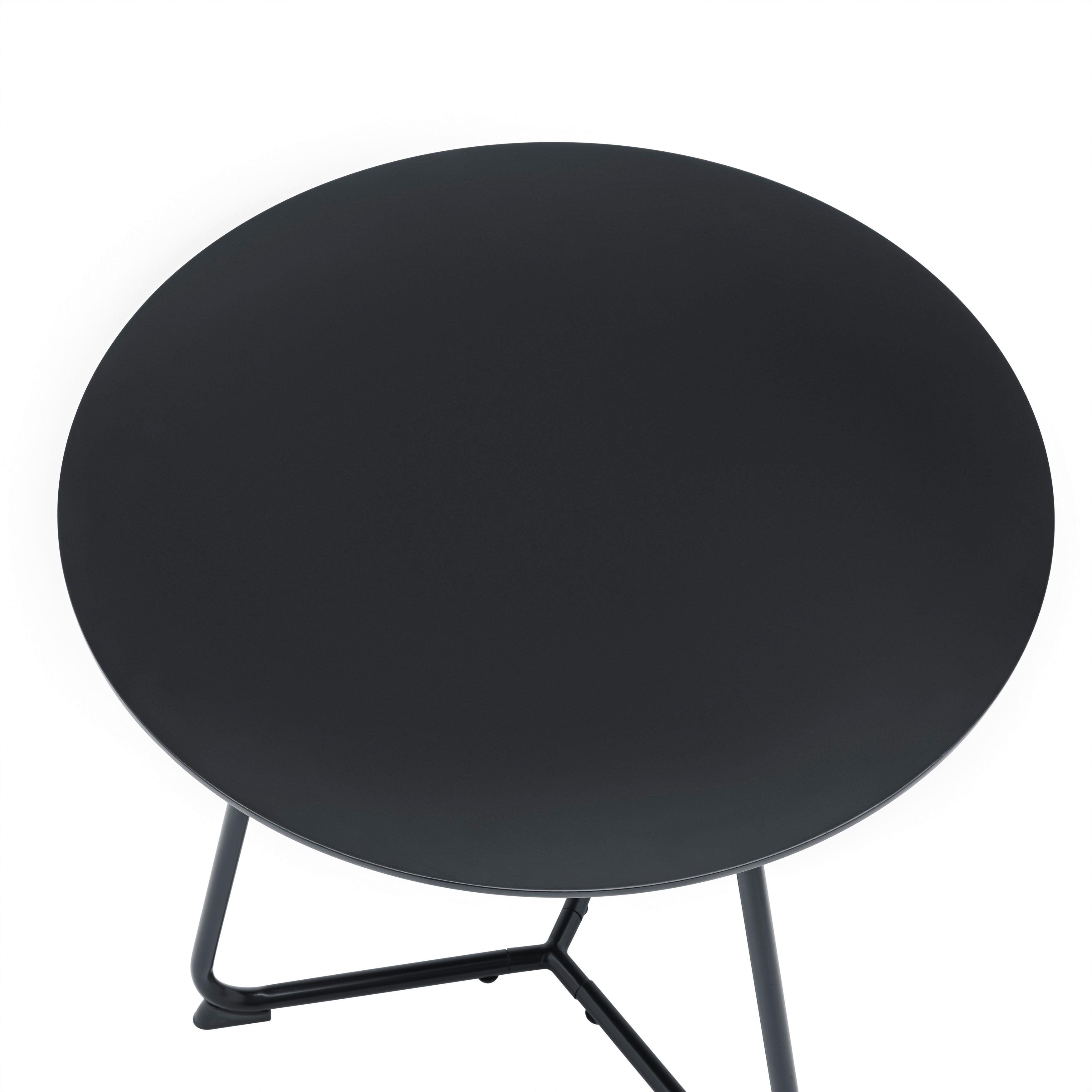 SOFFBORD MICA - svart, Modern, metall/trämaterial (55/55/46cm) - Mömax