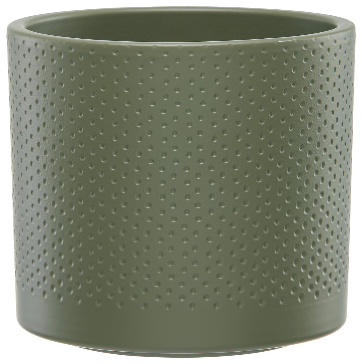 Okrasni Lonček Era - rjavosiva/bela, Basics, keramika (13,5/12,5cm)