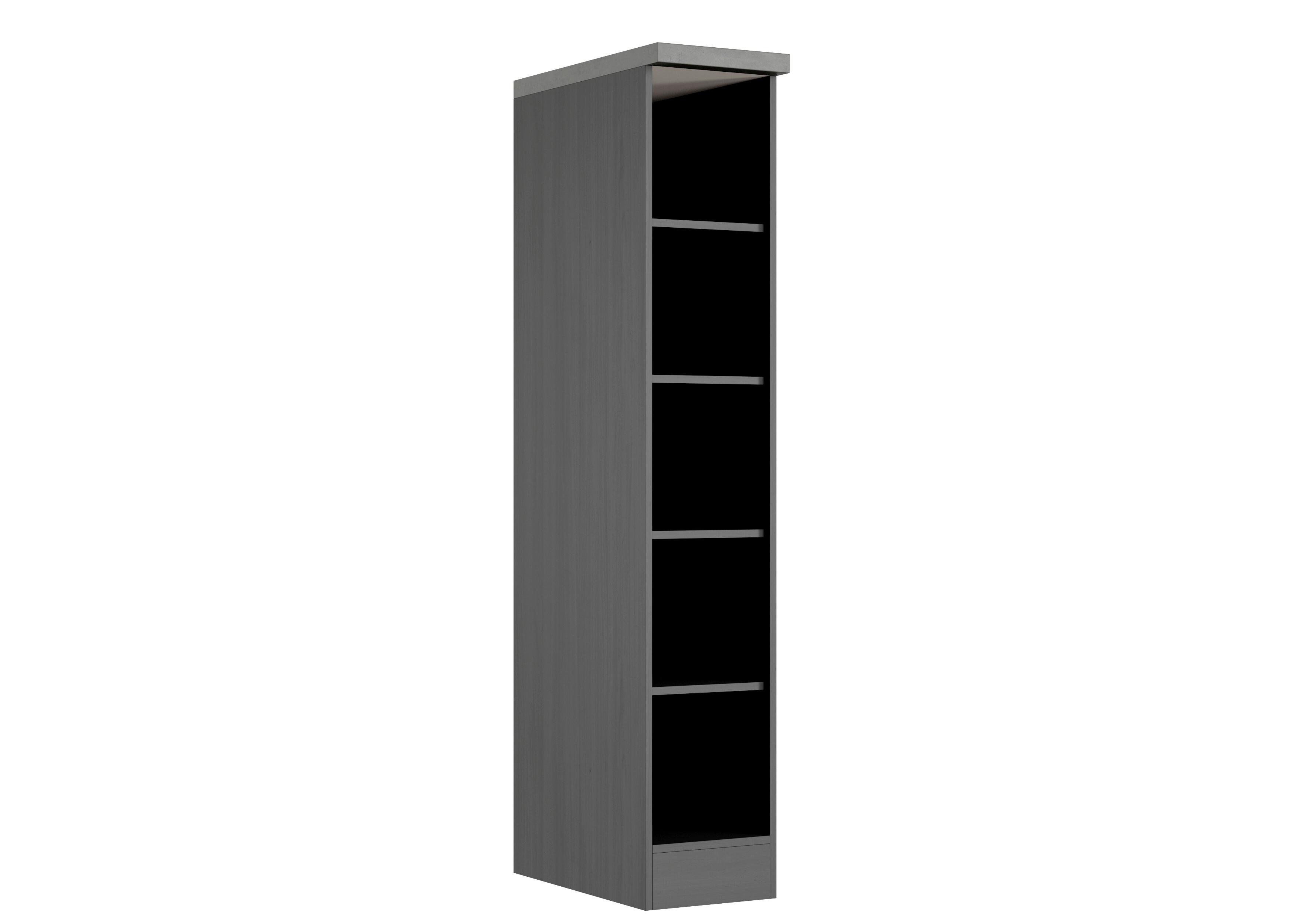 Regal Turin ca. 30x166 cm Graphit - Graphitfarben, Design, Holzwerkstoff (30/166/60cm) - Held