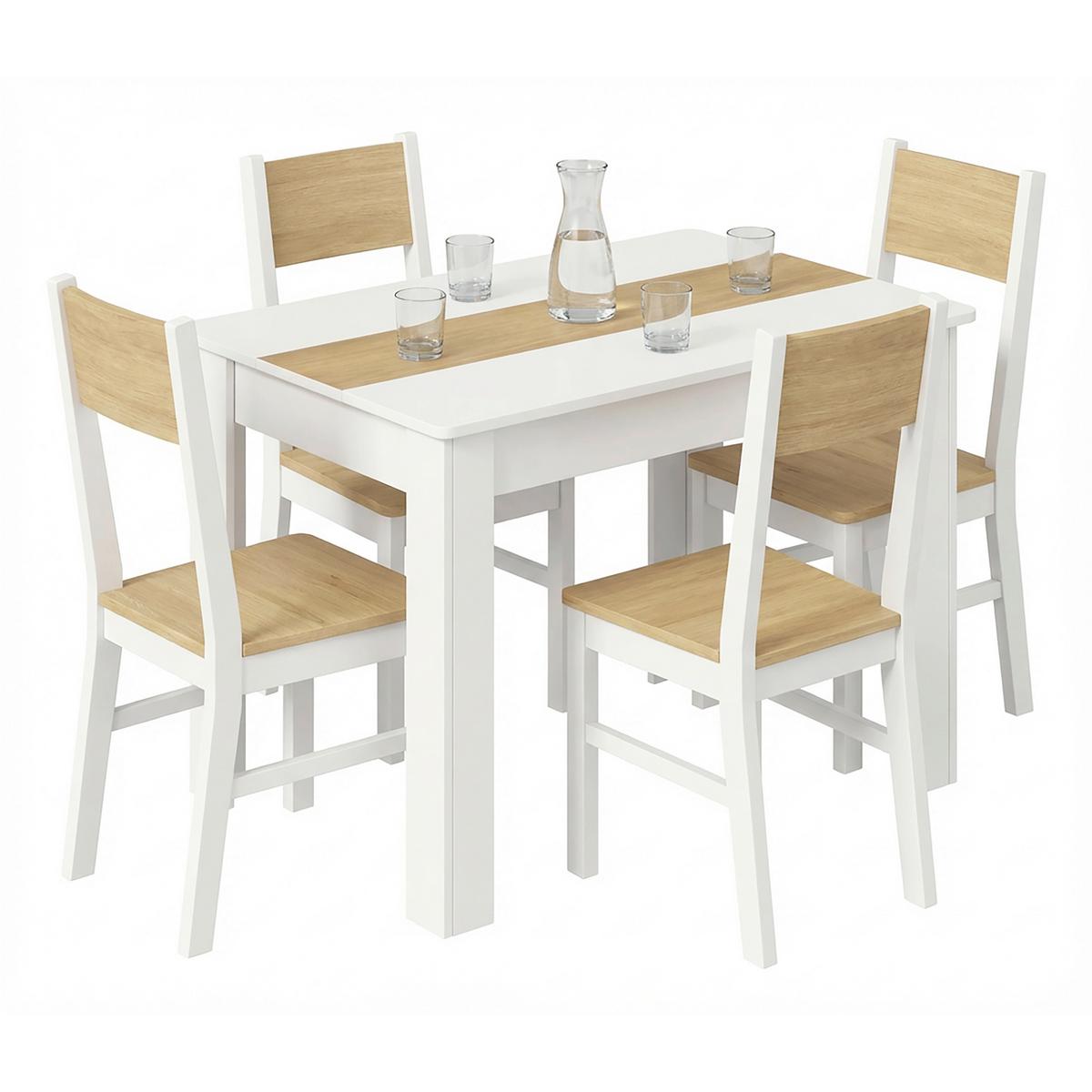 Esstisch Vcm Esstisch "disalo" 115x80 - Honigeiche/Weiss, Modern, Holzwerkstoff (115/80/75cm) - MID.YOU