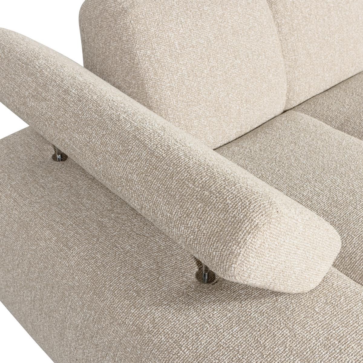 Sofaelement Mojo Beige B: 124cm - Beige/Schwarz, Design, Kunststoff/Textil (124/74/162cm) - Livetastic