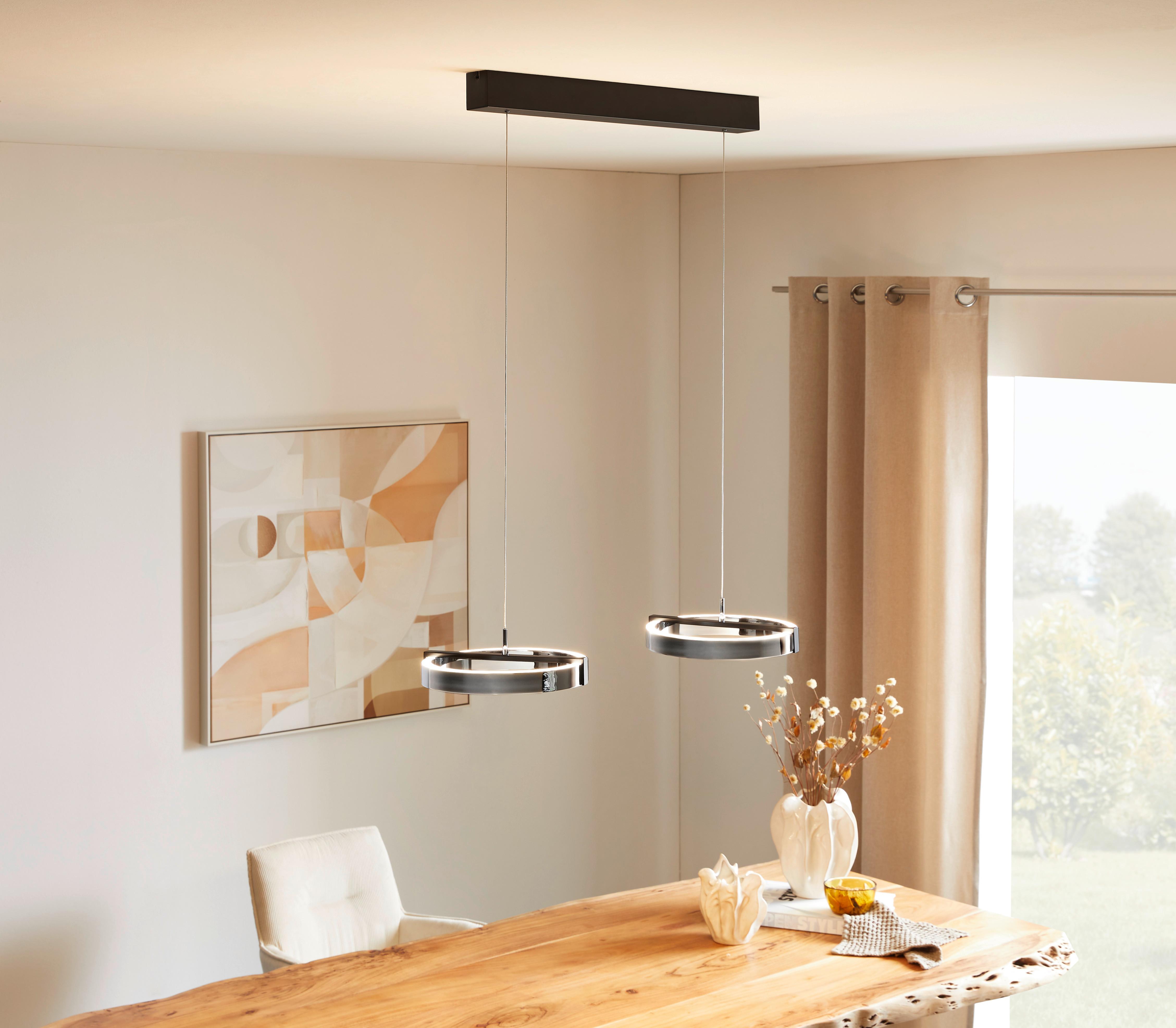 LAMPA WISZĄCA LED DRITO - przezroczysty, Trend, tworzywo sztuczne/metal (83/29/50-200cm) - Dieter Knoll