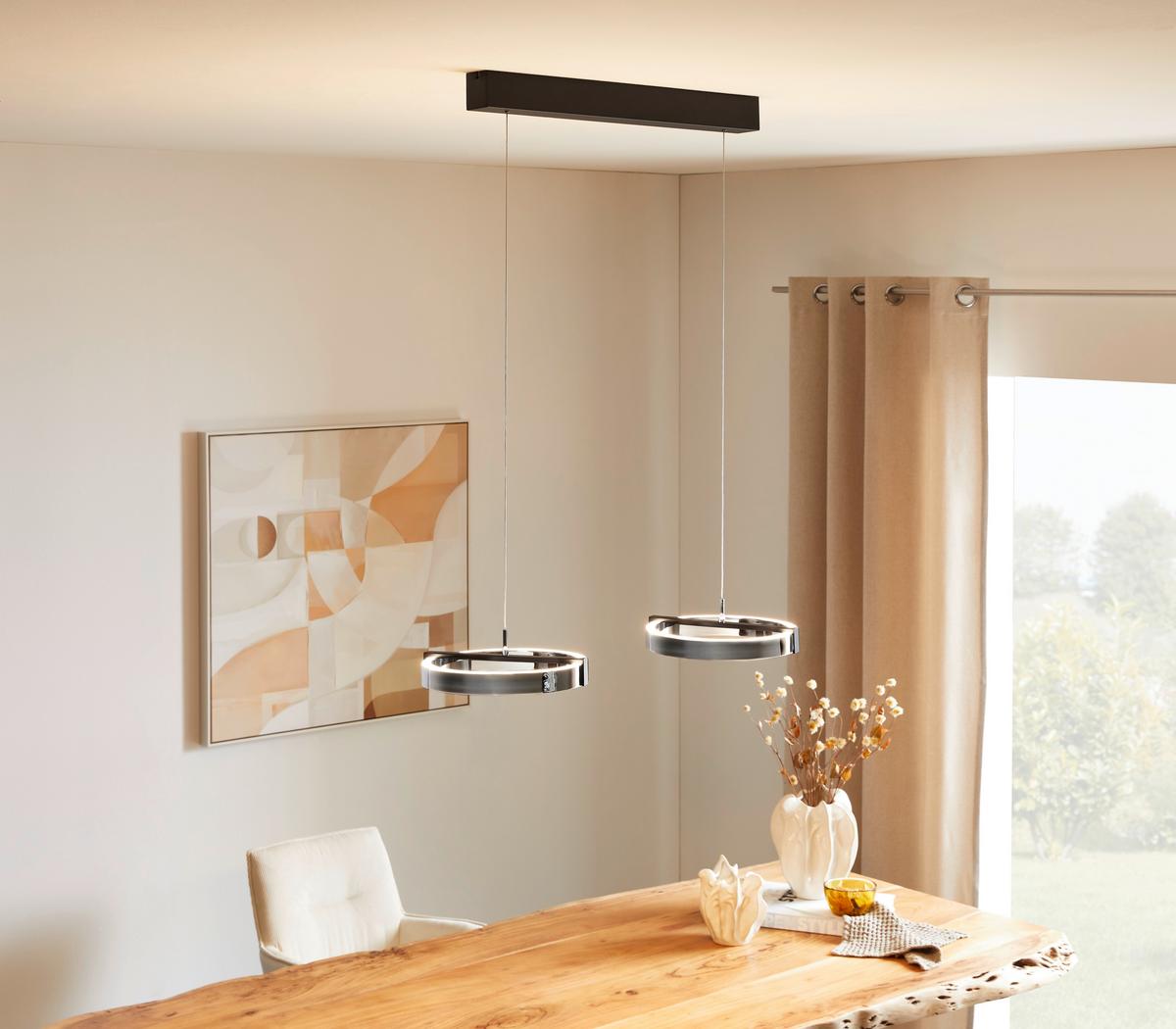 LAMPA WISZĄCA LED DRITO - przezroczysty, Trend, tworzywo sztuczne/metal (83/29/50-200cm) - Dieter Knoll