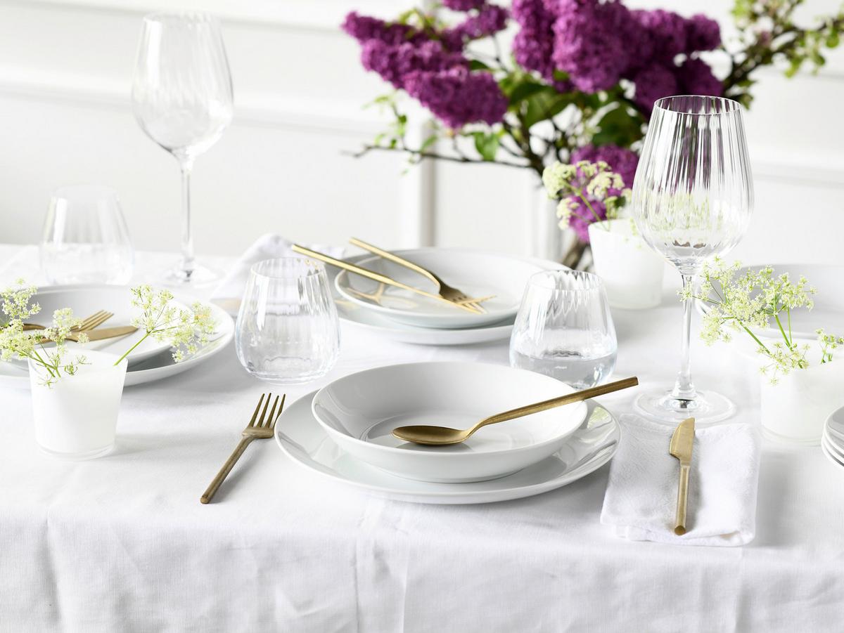 Jedilni Servis Luna, 18-Delni - bela, Basics, keramika - Creatable