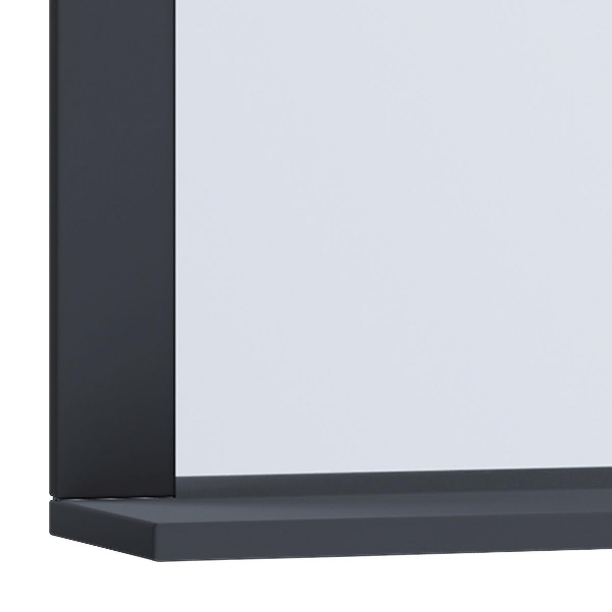 Stensko Ogledalo Lendas, Siva - antracit, Moderno, leseni material (80/65/16,6cm) - MID.YOU