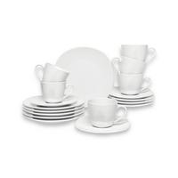SERWIS KAWOWY COFFEE SET/SQUARE SHAPE - biały, Konventionell, ceramika - Boxxx