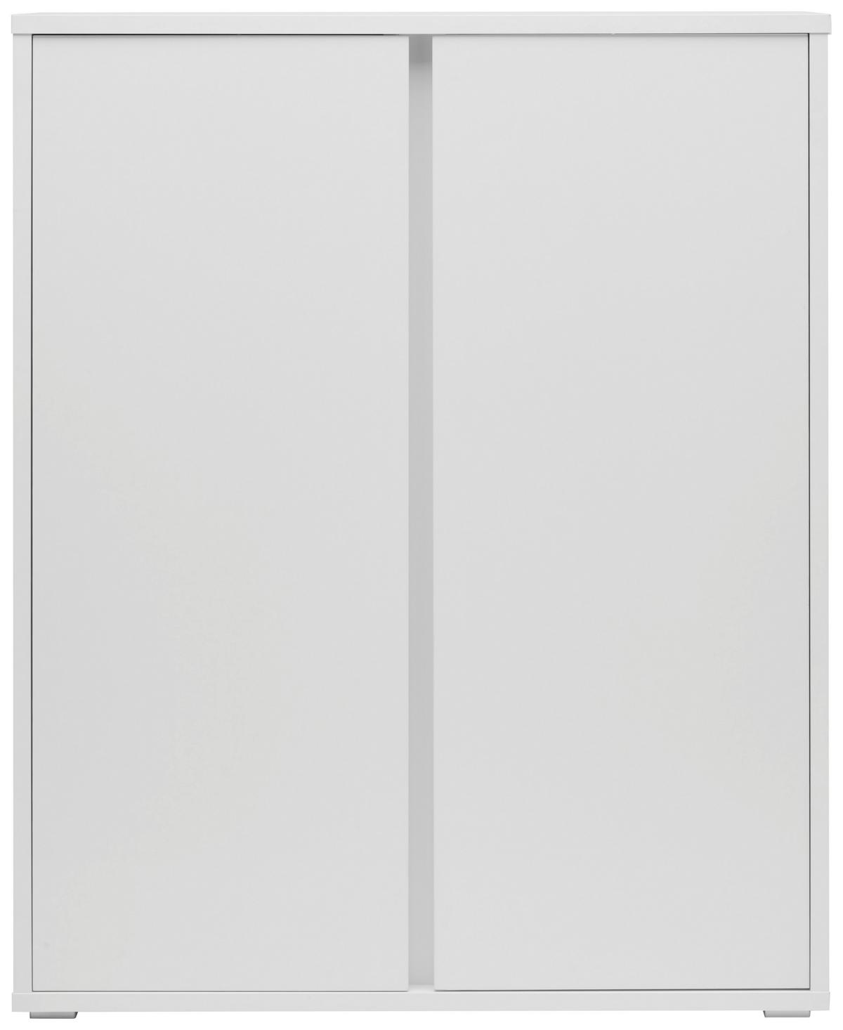 SZAFKA NA BUTY LIV - biały/kolor aluminiowy, Modern, materiał drewnopochodny/tworzywo sztuczne (97,5/120/33,8cm) - Xora