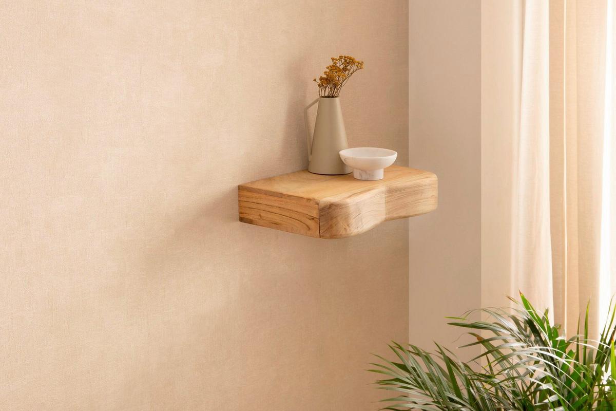 Wandboard Wl7.385 - Akaziefarben, Design, Holz (40/8/20cm) - Livetastic