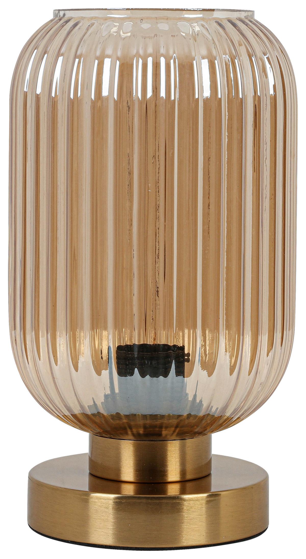 Tischleuchte Exi Messingfarben max. 25 Watt - Messingfarben, MODERN, Glas/Kunststoff (14/24cm) - Mömax