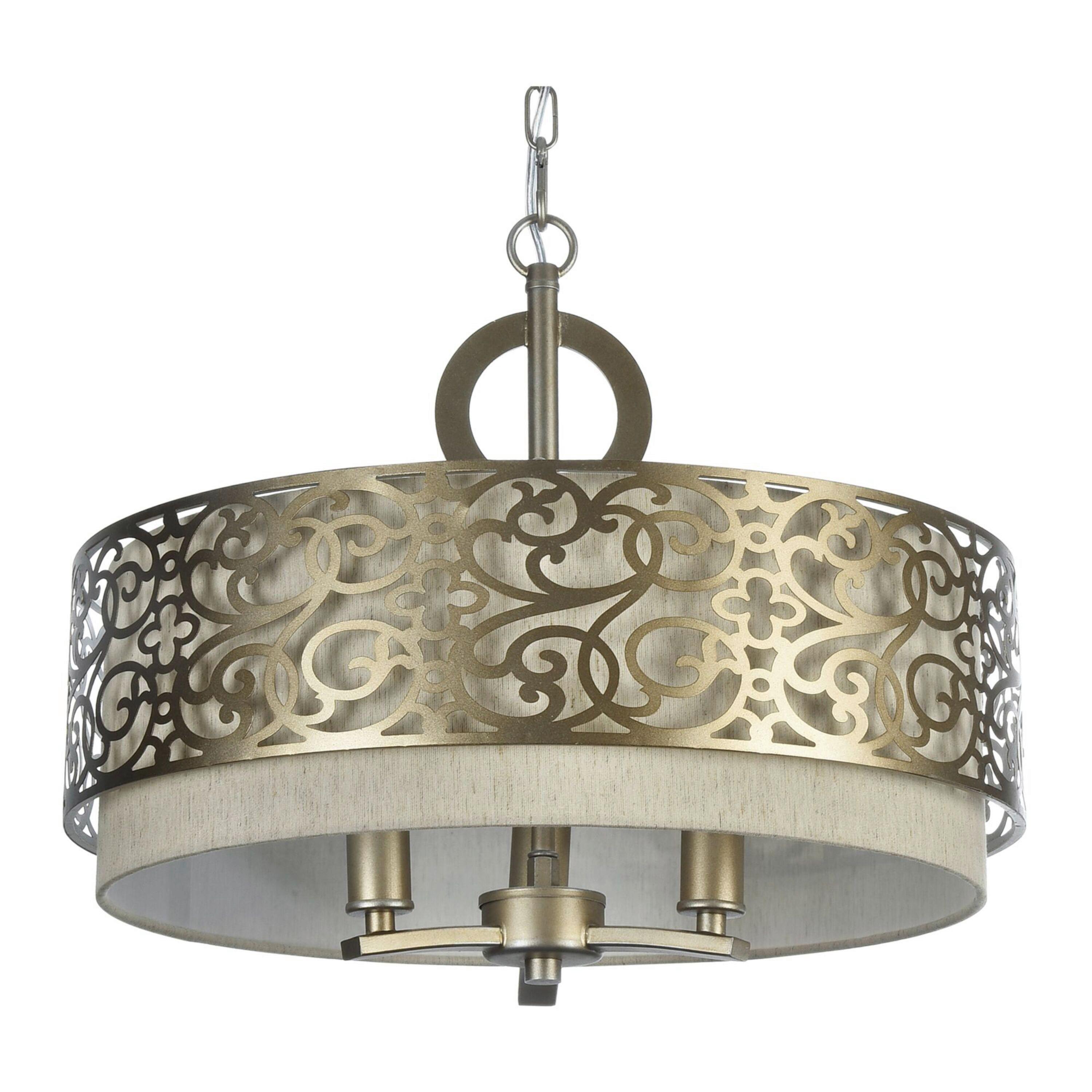 Pendelleuchte Venera Messingfarben max. 40 Watt - Messingfarben, Basics, Textil/Metall (46,4/39/46,4cm) - MAYTONI