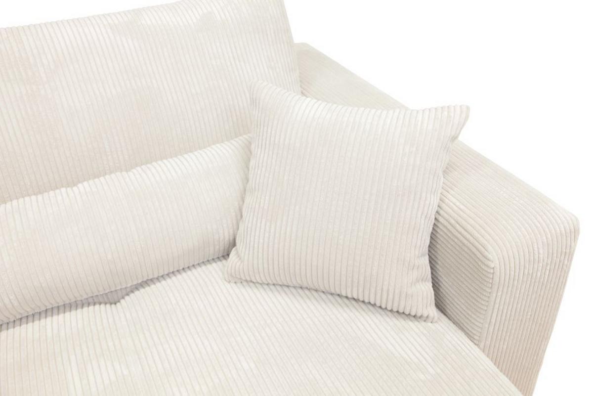 Kutna Garnitura Xela - bijela/crna, Moderno, tekstil (265/170cm) - Modern Living