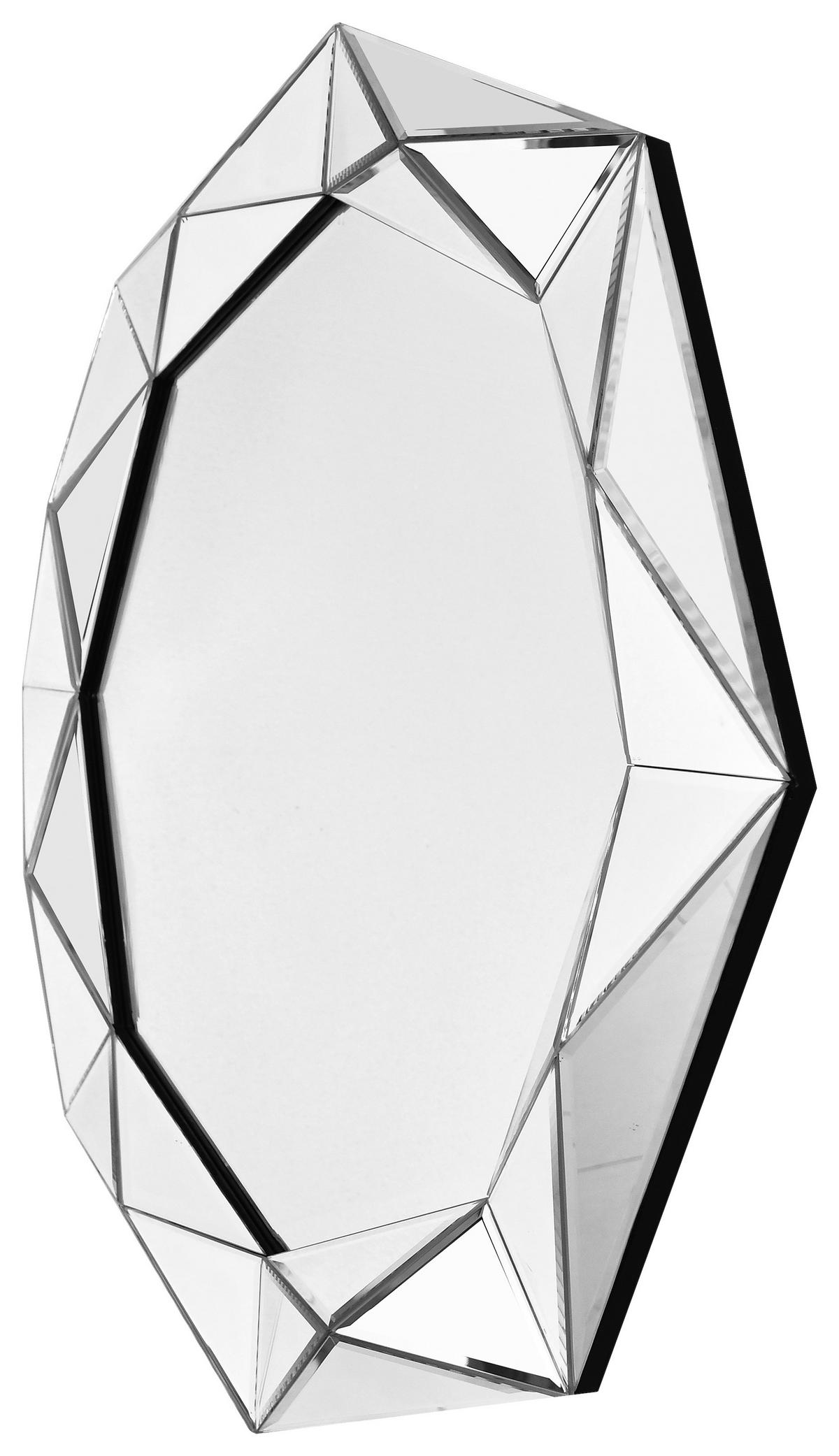 WANDSPIEGEL HERAKLES 1010 SILBER - Silberfarben, Basics, Glas/Holzwerkstoff (80/80/5cm) - Kayoom