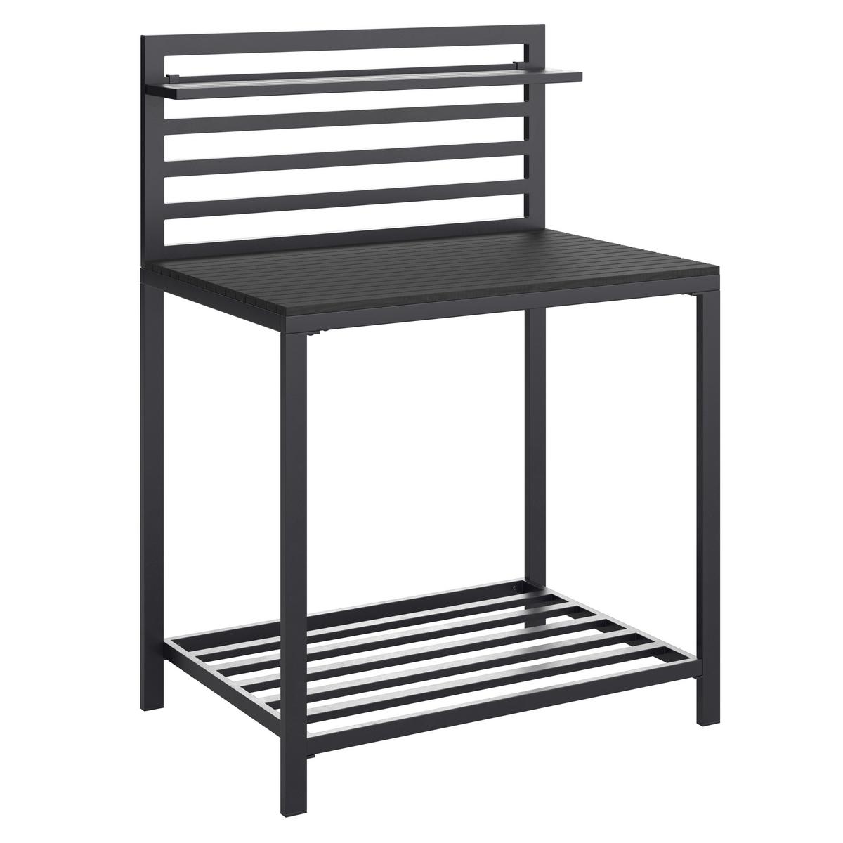 Outdoorküche Mara 2 in Anthrazit - Anthrazit, Natur, Kunststoff/Metall (90/127/61,5cm) - Mömax